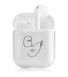 Чехол для наушников Clear Case Apple Airpods (Face)