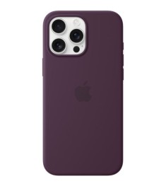 Чехол Silicone Case with MagSafe Apple iPhone 16 Pro Max (Plum)