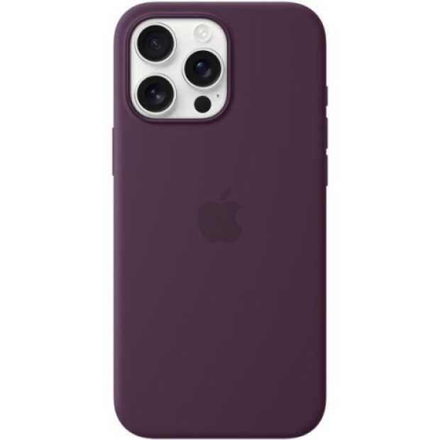 Чехол Silicone Case with MagSafe Apple iPhone 16 Pro Max (Plum)