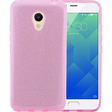 Силиконовый чехол Glitter Meizu M5 (Розовый)