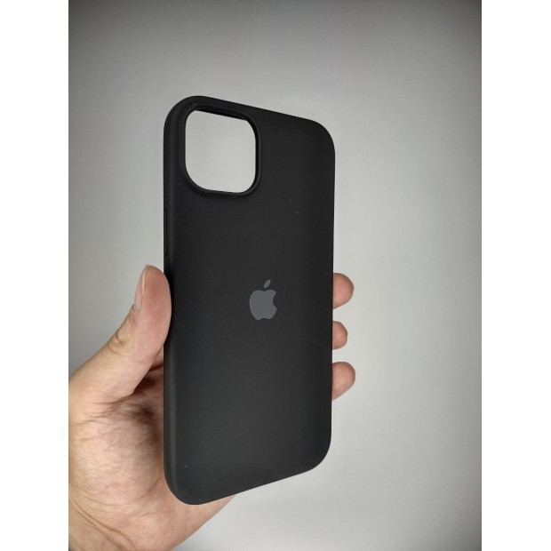 Силикон Original Round Case Apple iPhone 15 Plus (07) Black