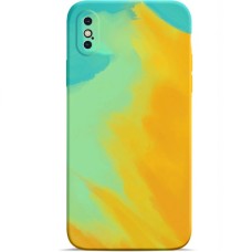 Силикон WAVE Watercolor Case iPhone X / XS (yellow/dark green)