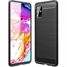 Силикон Polished Carbon Samsung Galaxy A51 (2020) (Чёрный)