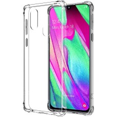 Силиконовый чехол 6D Samsung Galaxy A40 (2019) (Прозрачный)