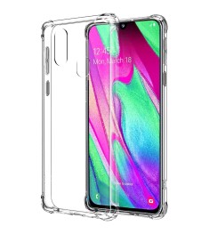 Силиконовый чехол 6D Samsung Galaxy A40 (2019) (Прозрачный)