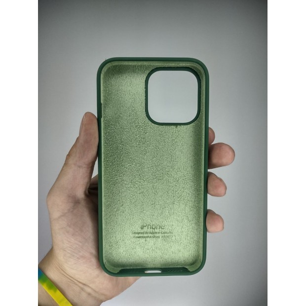 Силикон Original Round Case Apple iPhone 13 Pro (Forest Green)