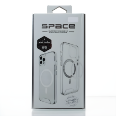 Силикон Space Case MagSafe Apple iPhone 14 Pro Max (Прозрачный)