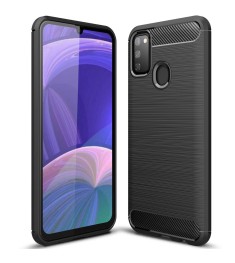 Силикон Polished Carbon Samsung Galaxy M21 (2020) (Чёрный)