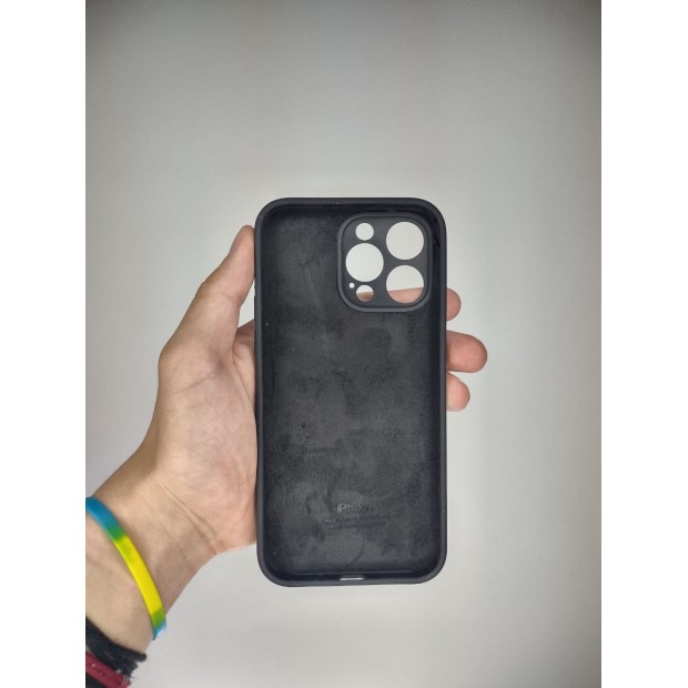 Силикон Original RoundCam Case Apple iPhone 14 Pro Max (07) Black