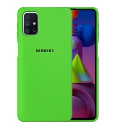 Силіконовий чохол Original 360 із логотипом для Samsung Galaxy M51 (2020) (Салат..