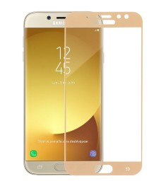 Защитное стекло 3D Samsung Galaxy J7 (2017) J730 Gold