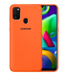 Силикон Original 360 Case Logo Samsung Galaxy M21 (2020) (Оранжевый)