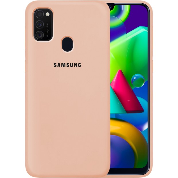 Силикон Original Case Samsung Galaxy M21 (2020) (Пудровый)