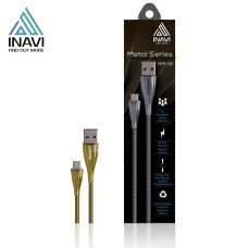 USB кабель Inavi Metal Series NM-16 (MicroUSB) (Золотой)