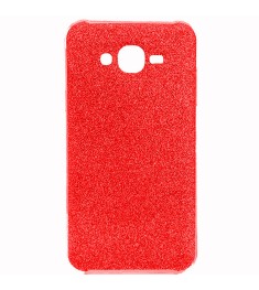 Силиконовый чехол Glitter Samsung Galaxy J7 (2015) J700 (красный)