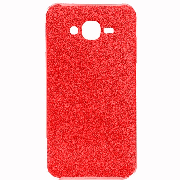 Силиконовый чехол Glitter Samsung Galaxy J7 (2015) J700 (красный)