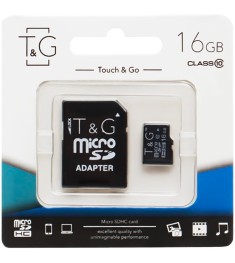Карта памяти Touch & Go MicroSDHC 16Gb (Class 10) + SD-адаптер