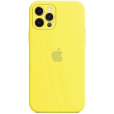Силікон Original RoundCam Case Apple iPhone 12 Pro Max (47) Lemon