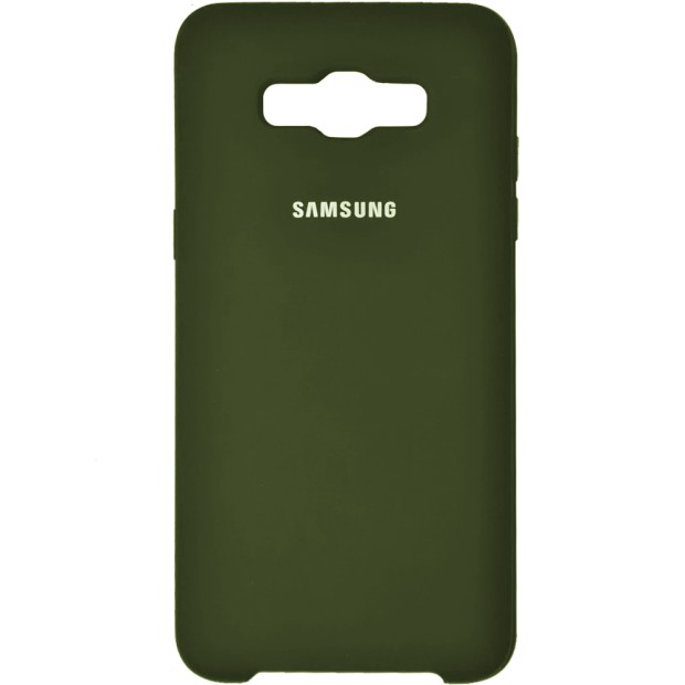 Силиконовый чехол Original Case Samsung Galaxy J5 (2016) J510 (Тёмно-зелёный)