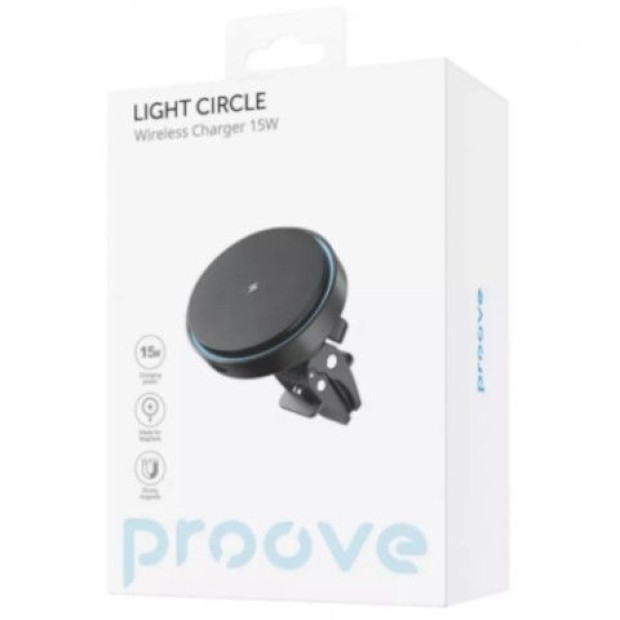 Автодержатель Proove Magic Circle Pro 15W (Чёрный)