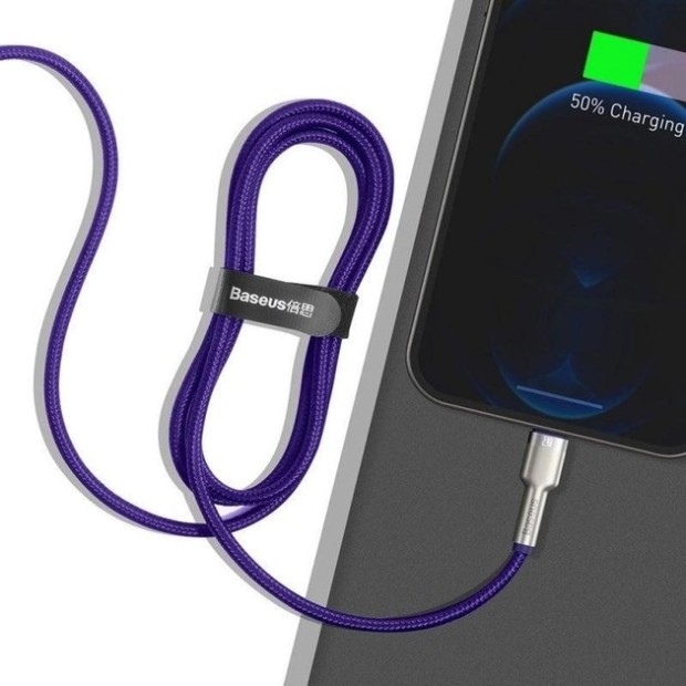 USB-кабель Baseus Metal Data 20W (1m) (Type-C to Lightning) (Фиолетовый) CATLJK-A05