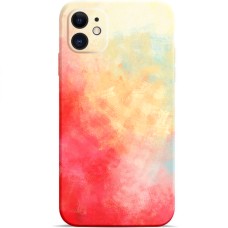 Силикон WAVE Watercolor Case iPhone 11 (white/red)