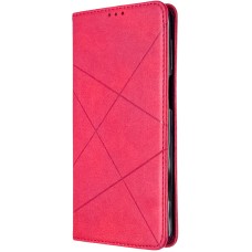 Чехол-книжка Leather Book Xiaomi Redmi Note 9 / Redmi 10X (Малиновый)