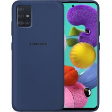 Силикон Original 360 Case Logo Samsung Galaxy A51 (2020) (Тёмно-синий)