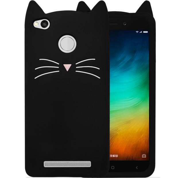 Силикон Kitty Case Xiaomi Redmi 3s / 3 Pro / 3x (Черный)