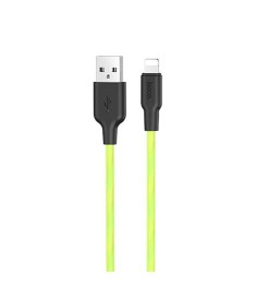 USB-кабель Hoco Silicone X21 Plus Fluorescent 1m (Lightning) (Зелёный)