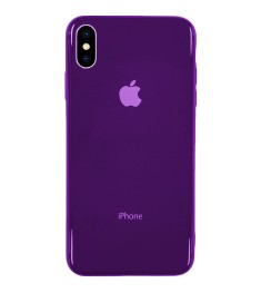 Накладка Premium Glass Case Apple iPhone X / XS (Фиолетовый)
