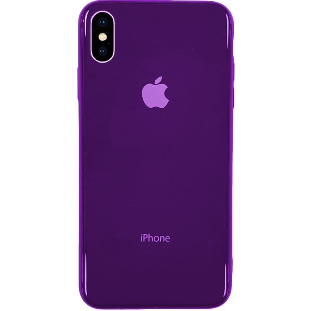 Накладка Premium Glass Case Apple iPhone X / XS (Фиолетовый)