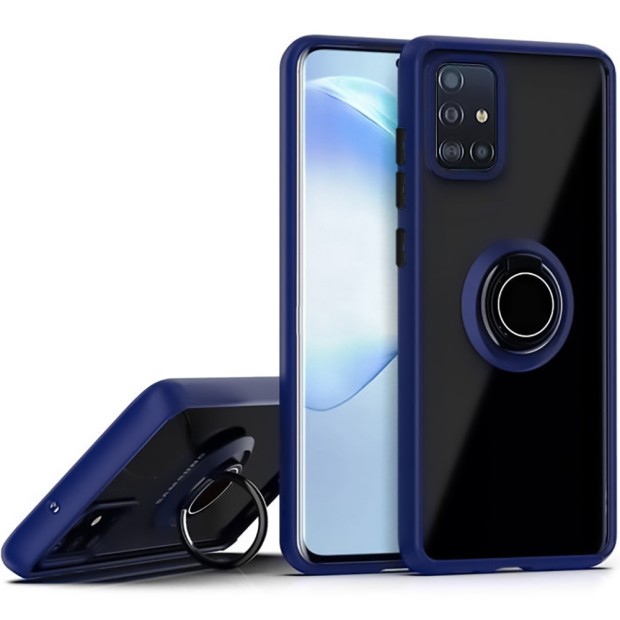 Накладка Totu Ring Armor Case Samsung Galaxy A71 (2020) (Синий)