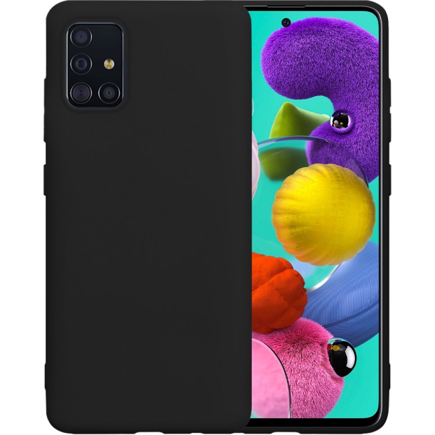 Силикон iNavi Color Samsung Galaxy A51 (2020) (Черный)