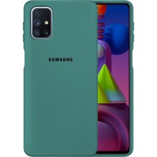 Силикон Original 360 Case Logo Samsung Galaxy M51 (2020) (Тёмно-зелёный)