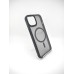 Силикон iPaky Carbon Clear with MagSafe iPhone 14 (Black)