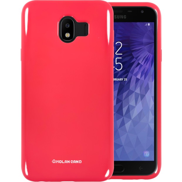 Силикон Molan Shining Samsung Galaxy J4 (2018) J400 (Светло-красный)