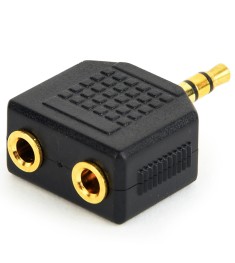 Сплиттер-раздвоитель для наушников Audio 3.5mm (Чёрный)