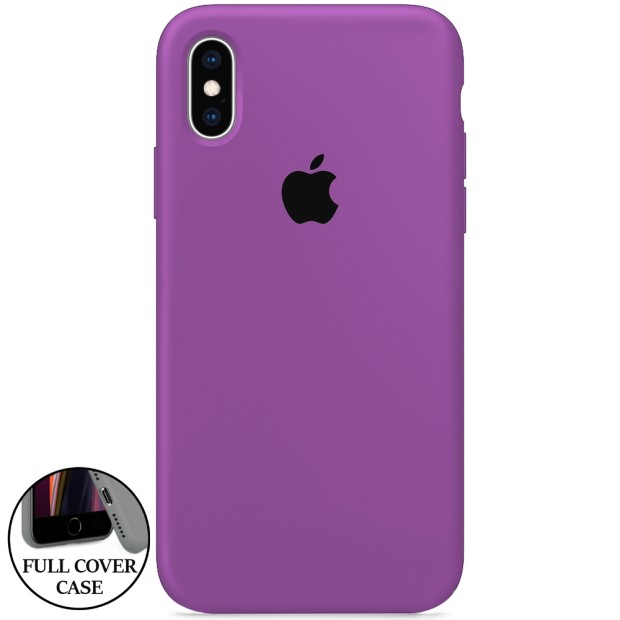 Силикон Original Round Case Apple iPhone X / XS (28) Brinjal