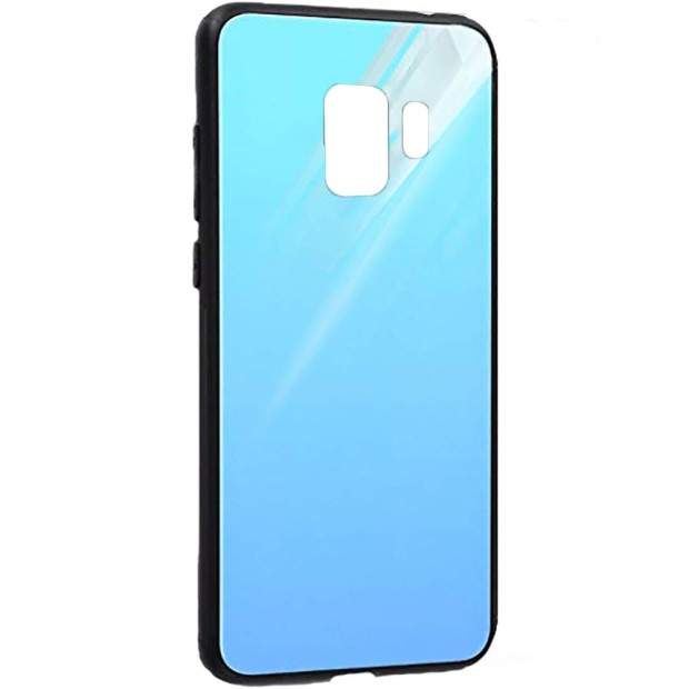 Накладка Glass Case Samsung Galaxy S9 Plus (голубой)