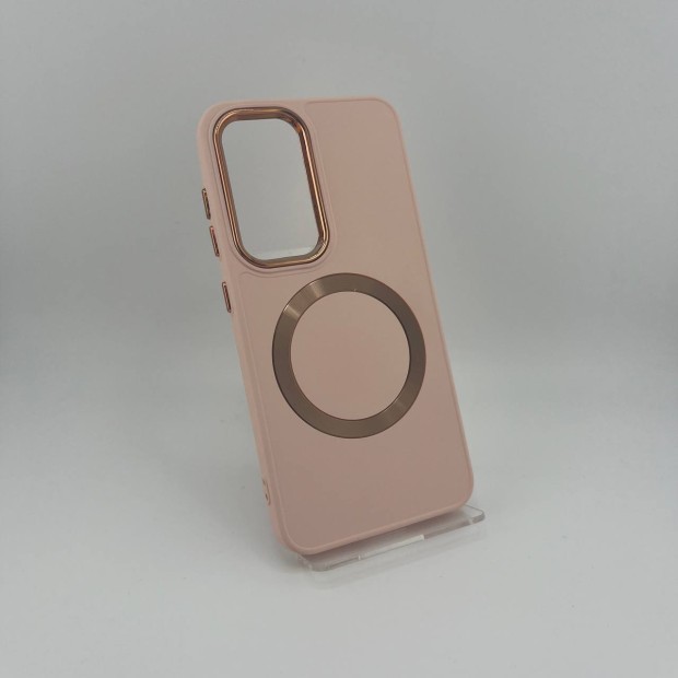 Накладка Metal Camera with MagSafe Samsung Galaxy S24 (Персиковый)