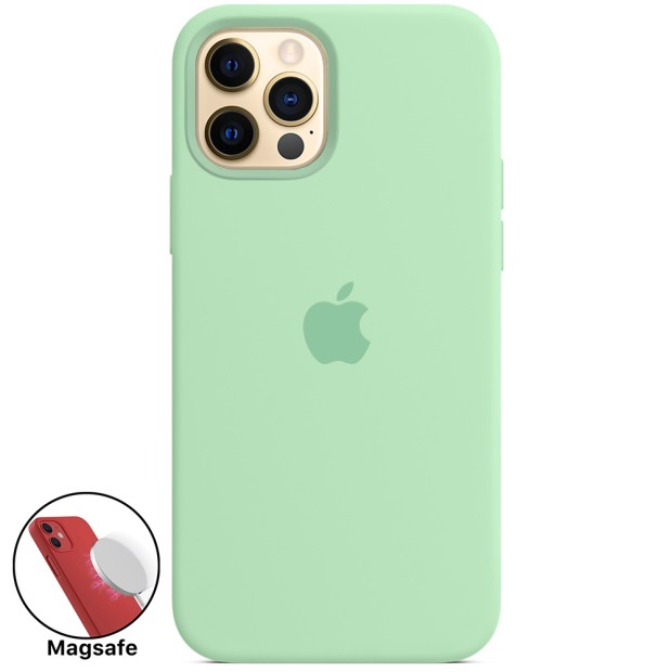 Силикон Original MagSafe Case Apple iPhone 12 / 12 Pro (Pistachio)