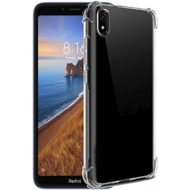 Силиконовый чехол 6D Xiaomi Redmi 7A (Прозрачный)