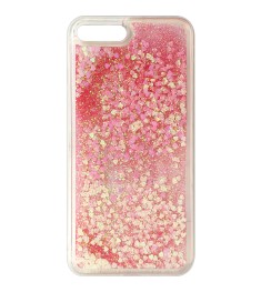 Силикон Liquid Fashion Apple iPhone 7 Plus / 8 Plus (Red-pink Hearts)