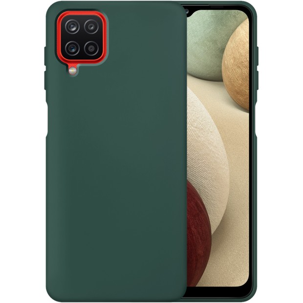 Силикон Original 360 Case Samsung Galaxy A12 (2020) (Тёмно-зелёный)