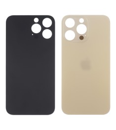 Заднее стекло корпуса для Apple iPhone 13 Pro Max Gold (золотое) маленький вырез..