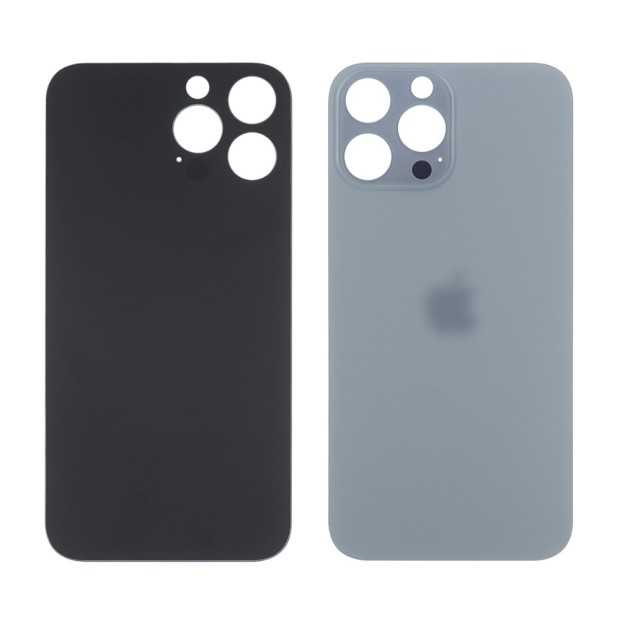Заднее стекло корпуса для Apple iPhone 13 Pro Sierra Blue (синее) маленький вырез под камеру