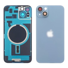 Заднее стекло корпуса для Apple iPhone 14 Plus Blue (синее) с рамкой и стеклом камеры