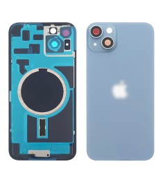 Заднее стекло корпуса для Apple iPhone 14 Plus Blue (синее) с рамкой и стеклом к..
