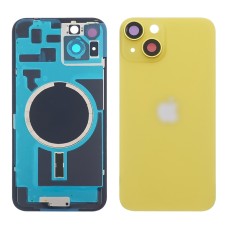 Заднее стекло корпуса для Apple iPhone 14 Plus Yellow (жёлтое) с рамкой и стеклом камеры